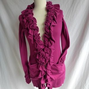 Madison Womens Cardigan Sweater Size Small Pink